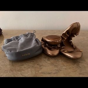 Aerin ballet flats in pink champagne!